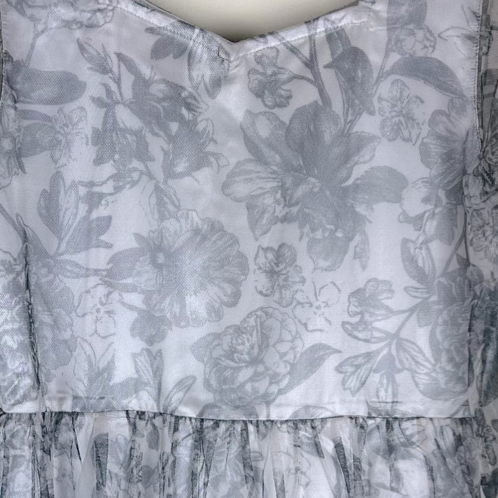 Joyfolie | Prairie Cottagecore Fairy Floral Layla Dress Grey Silver | 8 - Picture 7 of 11
